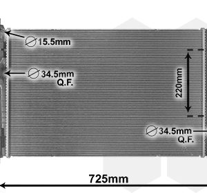 Radiator racire motor PEUGEOT RIFTER 1.2 PureTech 110 benzina 110 cai VAN WEZEL 40012386