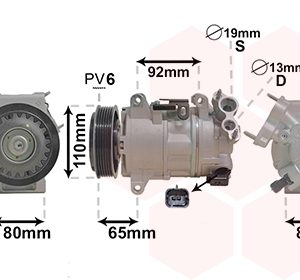 Compresor climatizare PEUGEOT RIFTER 1.5 BlueHDi 130 diesel 130 cai VAN WEZEL 4001K703