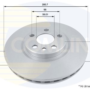 Disc frana PEUGEOT EXPERT caroserie (222) 1.9 D diesel 70 cai COMLINE ADC1522V