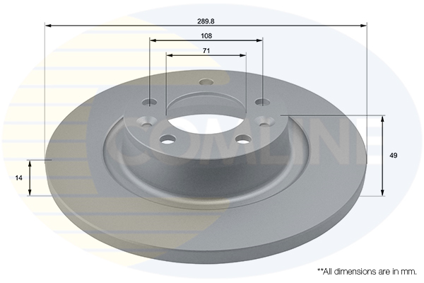 Disc frana PEUGEOT EXPERT platou / sasiu 2.0 16V (X_RFH) benzina 140 cai COMLINE ADC1581