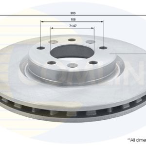 Disc frana PEUGEOT RIFTER 1.6 HDi 92 diesel 92 cai COMLINE ADC2725V