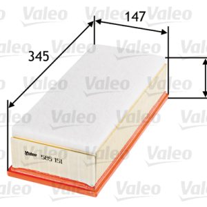 Filtru aer PEUGEOT EXPERT caroserie (VF3A_, VF3U_, VF3X_) 2.0 HDi 100 diesel 98 cai VALEO 585151