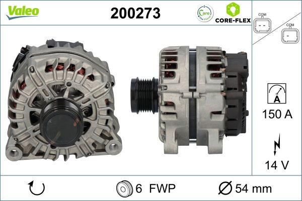Alternator PEUGEOT EXPERT bus (V_) 1.6 BlueHDi 115 diesel 115 cai VALEO 200273