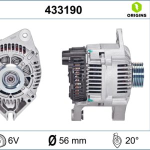 Alternator PEUGEOT EXPERT (224_) 1.8 benzina 101 cai VALEO 433190