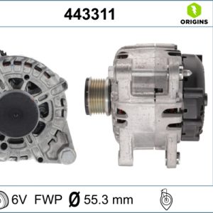 Alternator PEUGEOT EXPERT caroserie (V_) 1.5 BlueHDi 100 diesel 102 cai VALEO 443311