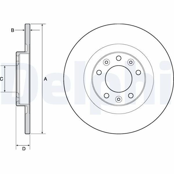 Disc frana PEUGEOT EXPERT bus (V_) 2.0 BlueHDi 145 diesel 144 cai DELPHI BG4662C