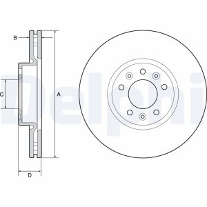 Disc frana PEUGEOT EXPERT bus (V_) E-EXPERT electric 136 cai DELPHI BG4805C