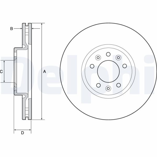 Disc frana PEUGEOT EXPERT bus (V_) E-EXPERT electric 136 cai DELPHI BG4805C