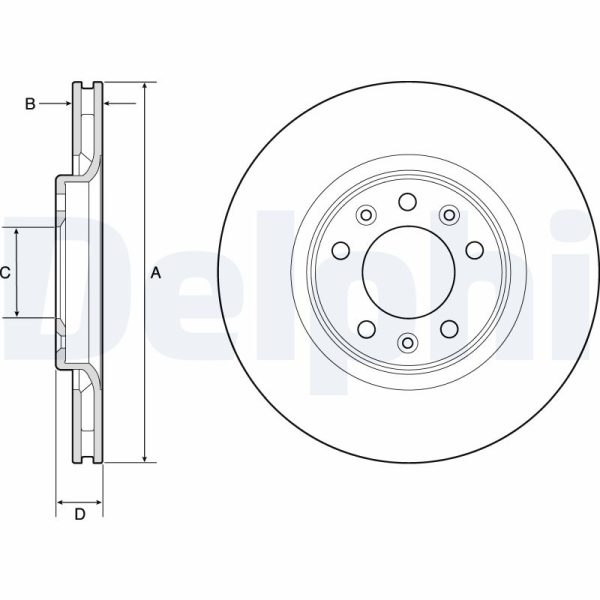 Disc frana PEUGEOT EXPERT bus (V_) 2.0 BlueHDi 145 diesel 144 cai DELPHI BG4806C