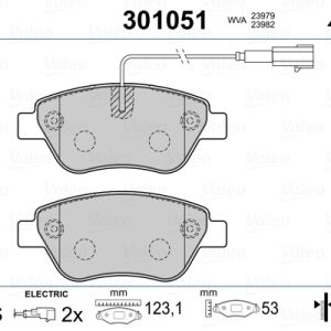 Placute frana PEUGEOT BIPPER TEPEE 1.3 HDi 80 diesel 80 cai VALEO 301051