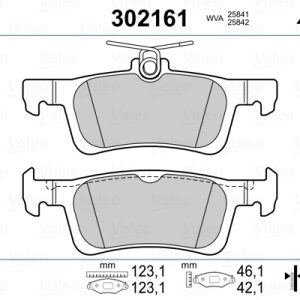 Placute frana PEUGEOT RCZ 1.6 16V benzina 156 cai VALEO 302161