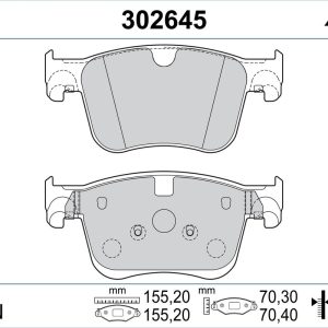 Placute frana PEUGEOT RIFTER 1.2 PureTech 110 benzina 110 cai VALEO 302645