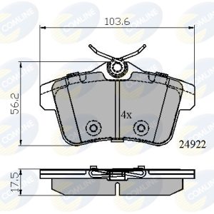 Placute frana PEUGEOT RCZ 1.6 16V benzina 156 cai COMLINE CBP02045
