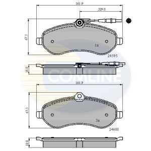 Placute frana PEUGEOT EXPERT caroserie (VF3A_, VF3U_, VF3X_) 2.0 16V benzina 140 cai COMLINE CBP11621