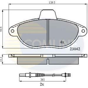 Placute frana PEUGEOT EXPERT platou / sasiu (223) 1.6 benzina 79 cai COMLINE CBP2714