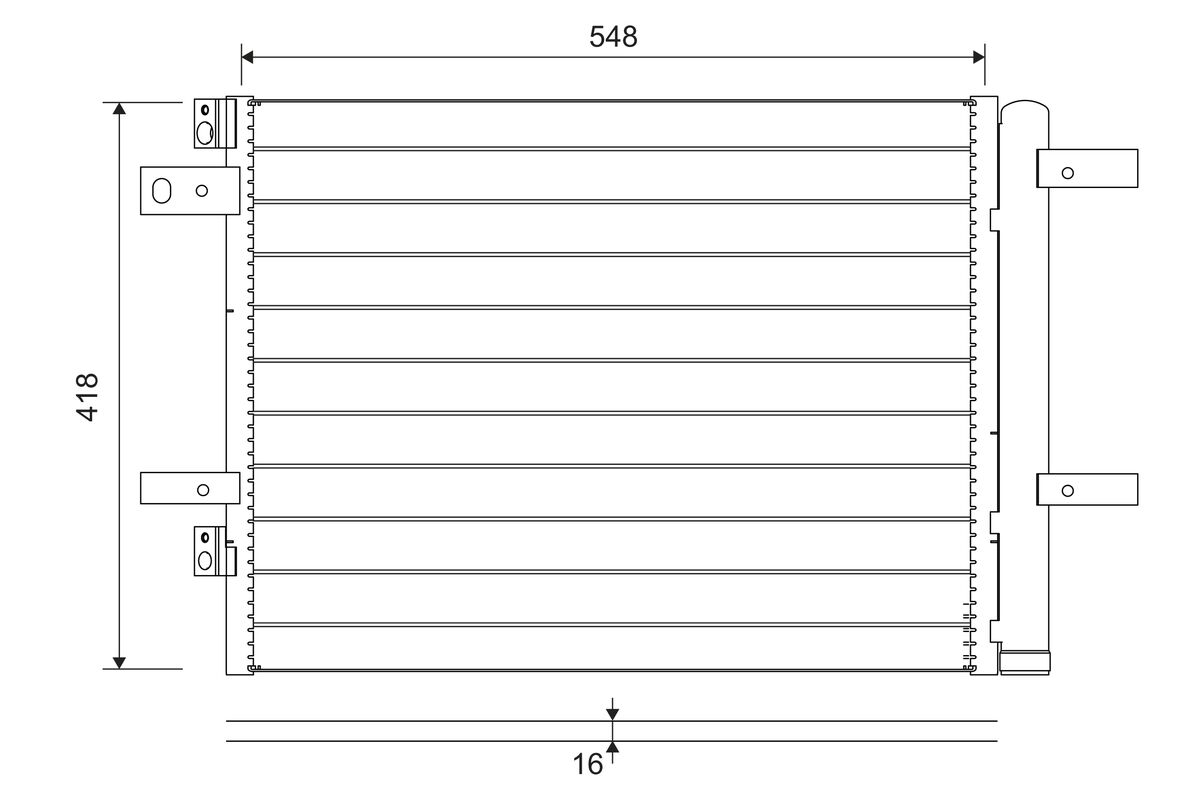 Condensator climatizare PEUGEOT EXPERT bus (V_) 1.6 BlueHDi 95 diesel 95 cai VALEO 822564
