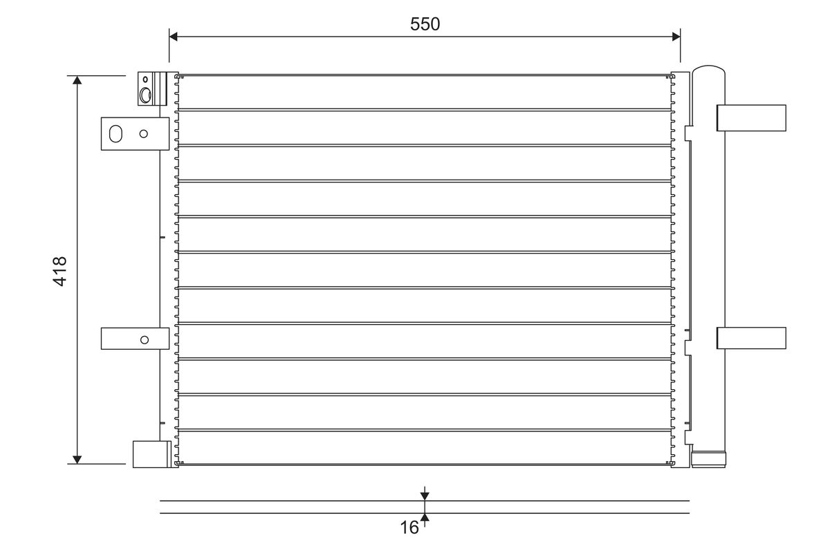 Condensator climatizare PEUGEOT RIFTER 1.5 BlueHDi 100 diesel 102 cai VALEO 822706