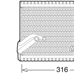 Evaporator aer conditionat PEUGEOT PARTNER Autoutilitara/limuzina spatioasa 1.6 HDi 90 diesel 92 cai DENSO DEV21003