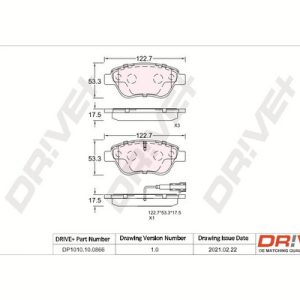 Placute frana PEUGEOT BIPPER (AA_) 1.4 HDi diesel 68 cai DRIVE DP1010.10.0866