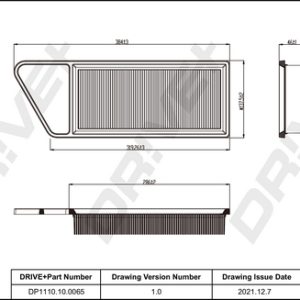 Filtru aer PEUGEOT BIPPER (AA_) 1.4 HDi diesel 68 cai DRIVE DP1110.10.0065