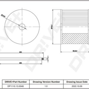 Filtru combustibil PEUGEOT EXPERT platou / sasiu (223) 2.0 HDi diesel 109 cai DRIVE DP1110.13.0048