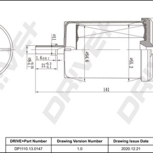 Filtru combustibil PEUGEOT EXPERT caroserie (VF3A_, VF3U_, VF3X_) 2.0 16V benzina 140 cai DRIVE DP1110.13.0147