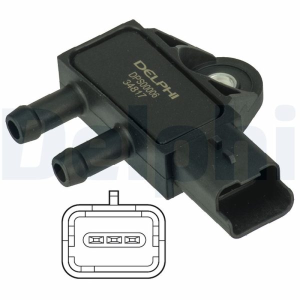 Senzor presiune gaze evacuare PEUGEOT EXPERT TEPEE (VF3X_) 1.6 HDi 90 8V diesel 90 cai DELPHI DPS00006
