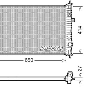 Radiator racire motor PEUGEOT EXPERT caroserie (V_) 2.0 BlueHDi 120 diesel 122 cai DENSO DRM21104