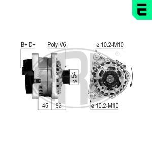 Alternator PEUGEOT EXPERT caroserie (222) 1.9 D 70 diesel 69 cai ERA 210239A