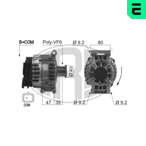 Alternator PEUGEOT RCZ 1.6 THP 270 benzina 270 cai ERA 210519A