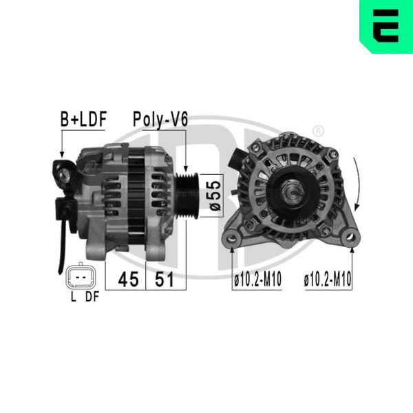 Alternator PEUGEOT BIPPER (AA_) 1.4 benzina 73 cai ERA 210926A