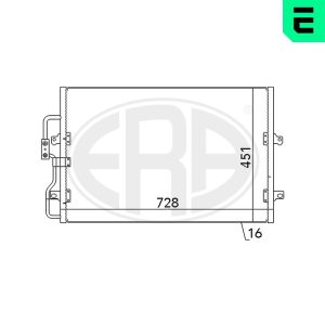 Condensator climatizare PEUGEOT EXPERT platou / sasiu (223) 1.9 TD diesel 90 cai ERA 667061