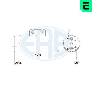 Uscator aer conditionat PEUGEOT 206 hatchback (2A/C) 1.6 16V benzina 109 cai ERA 668001