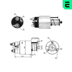 Solenoid electromotor PEUGEOT EXPERT caroserie (222) 2.0 benzina 136 cai ERA ZM1496