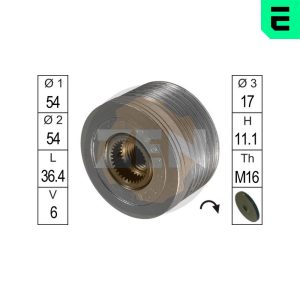 Fulie alternator PEUGEOT EXPERT (224_) 2.0 HDI diesel 109 cai ERA ZN5396