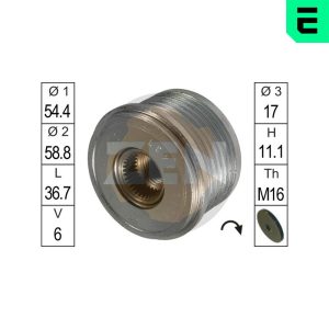 Fulie alternator PEUGEOT EXPERT caroserie (222) 2.0 HDI diesel 94 cai ERA ZN5437