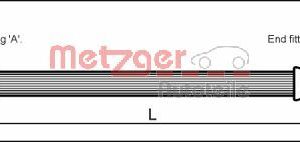 Furtun frana PEUGEOT 405 I (15B) 1.9 Injection benzina 105 cai METZGER 4113259