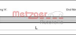 Furtun frana PEUGEOT EXPERT (224_) 1.6 benzina 79 cai METZGER 4118573