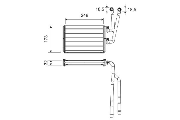 Schimbator caldura incalzire habitaclu PEUGEOT EXPERT platou / sasiu 1.6 HDi 90 16V diesel 90 cai VALEO 811523