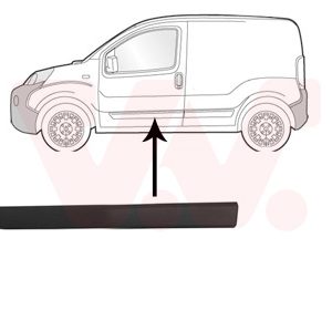 Elemente decorative / protectie portiera PEUGEOT BIPPER (AA_) 1.4 benzina 73 cai VAN WEZEL 0976427
