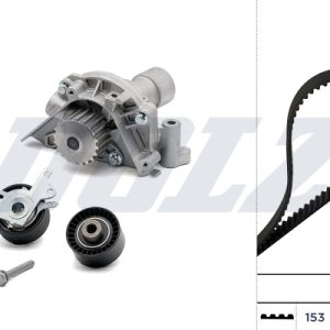 Set pompa apa + curea dintata PEUGEOT EXPERT caroserie (222) 2.0 benzina 136 cai DOLZ KD056
