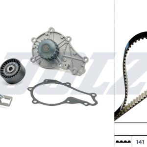 Set pompa apa + curea dintata PEUGEOT EXPERT TEPEE (VF3X_) 1.6 HDi 90 8V diesel 90 cai DOLZ KD079