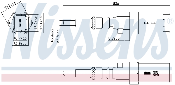 Senzor temperatura lichid de racire PEUGEOT RIFTER 1.6 HDi 75 / BlueHDi 75 diesel 75 cai NISSENS 207016