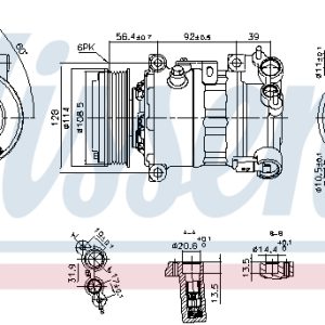 Compresor climatizare PEUGEOT RIFTER 1.5 BlueHDi 130 diesel 130 cai NISSENS 890599