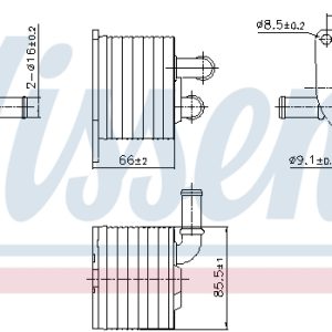 Radiator racire ulei cutie de viteze automata PEUGEOT EXPERT caroserie (V_) 1.6 BlueHDi 95 diesel 95 cai NISSENS 91512