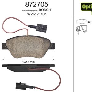 Placute frana PEUGEOT BIPPER (AA_) 1.4 benzina 73 cai VALEO 872705