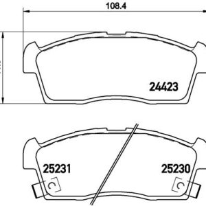 Placute frana PEUGEOT ION Electric electric 67 cai BREMBO P 61 108