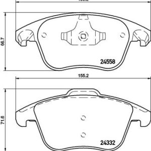 Placute frana PEUGEOT RCZ 2.0 HDi diesel 163 cai BREMBO P 61 117