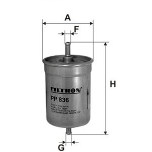 Filtru combustibil PEUGEOT 405 I (15B) 1.9 Injection benzina 105 cai FILTRON PP 836