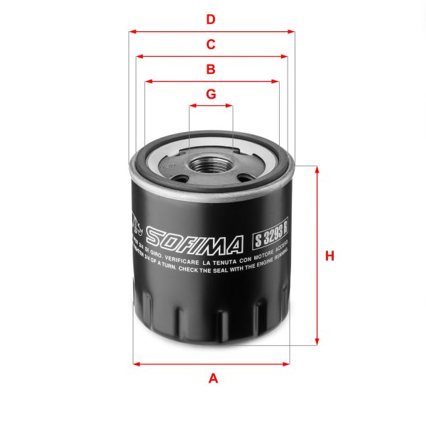 Filtru ulei PEUGEOT 505 (551A) 2.2 Turbo Injection benzina 150 cai SOFIMA S 3293 R